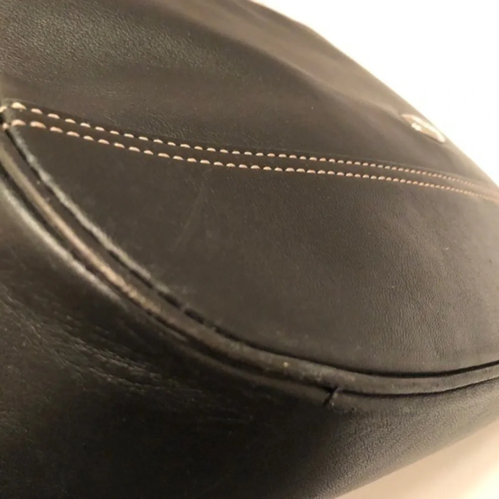 Coach black leather Hampton shoulder bag purse